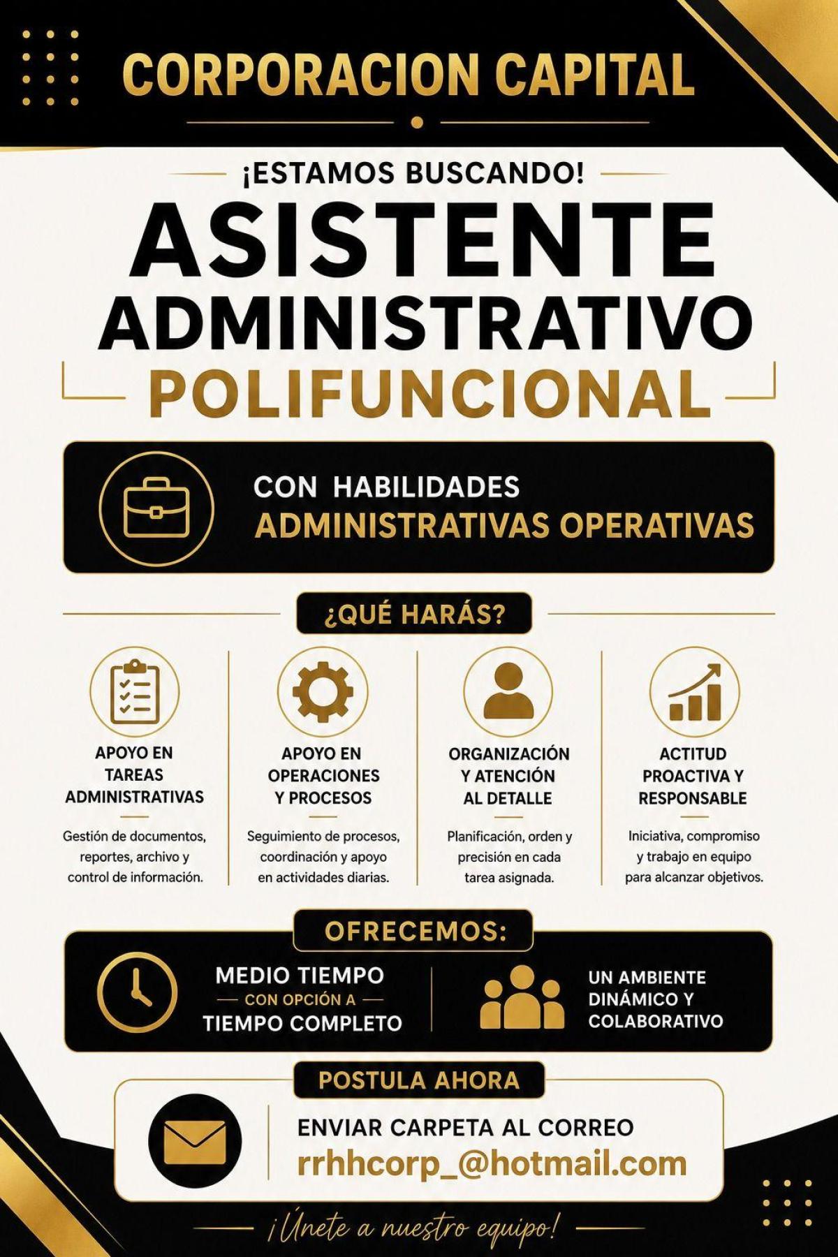 ¡estamos buscando! asistente administrativo polifuncional - Tiempo Completo en El Oro - Foto 1