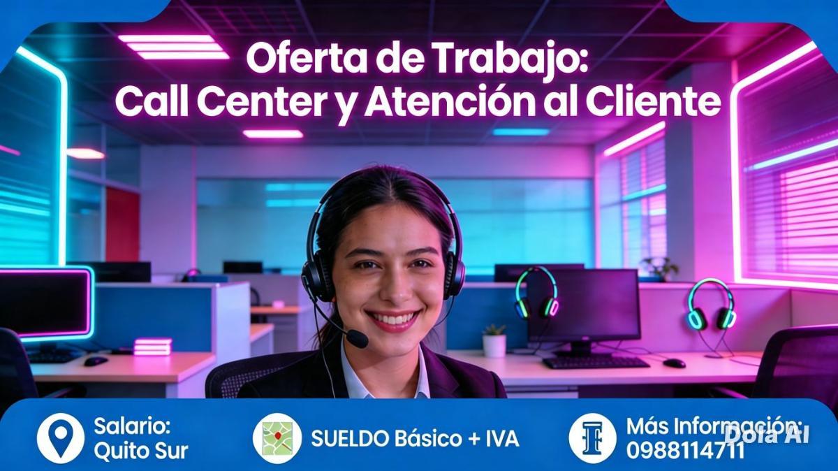 Se busca personal para call center en Pichincha