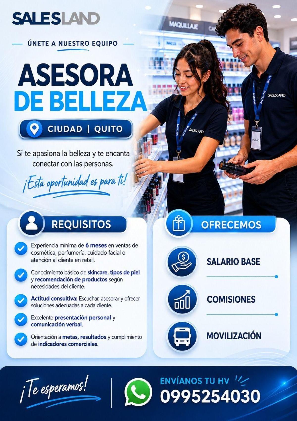 Unete a nuestro equipo  asesora  de belleza - Medio Tiempo en Pichincha - Foto 1