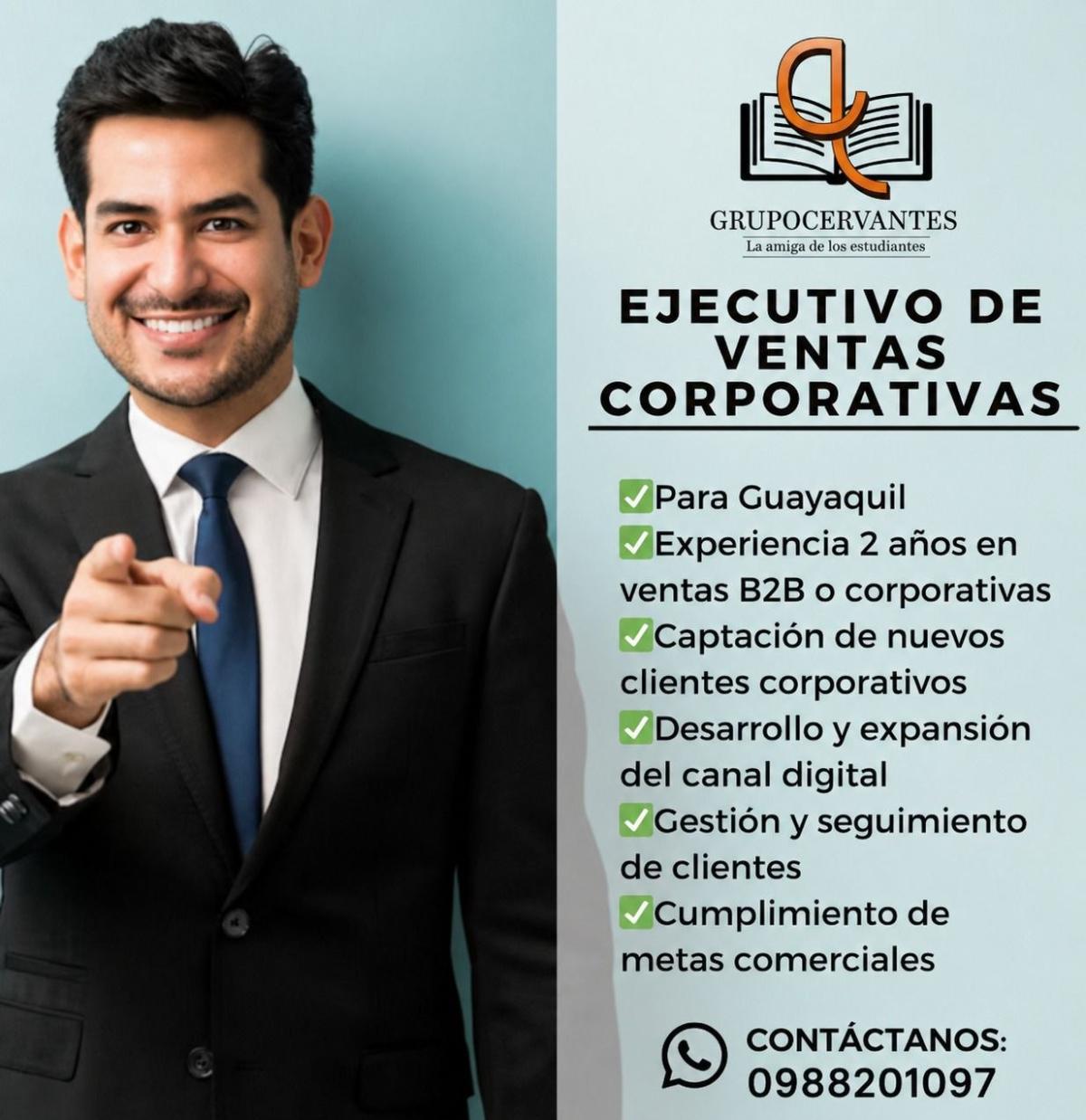 Buscamos ejecutivo de ventas corporativas - Tiempo Completo en Guayas - Foto 1
