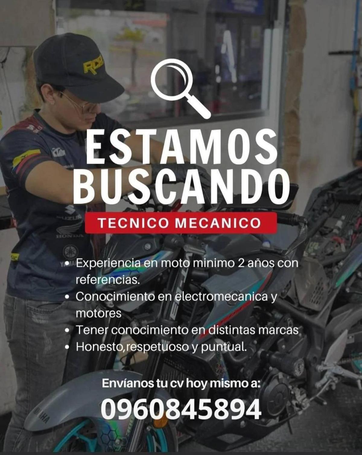Estamos buscando tecnico mecánico en Guayas