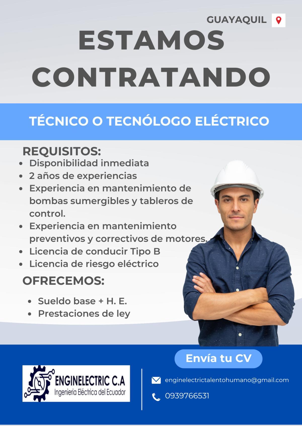 Técnico eléctrico en Guayas