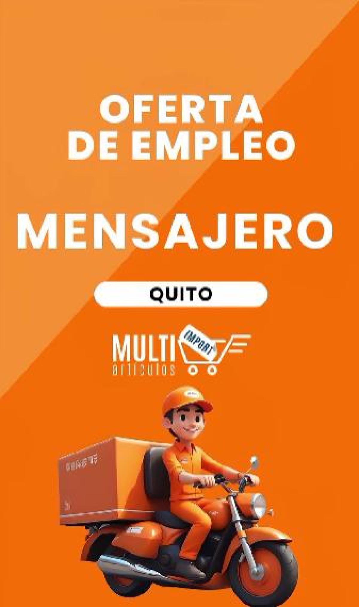 Buscamos mensajero en quito 🙌 en Pichincha