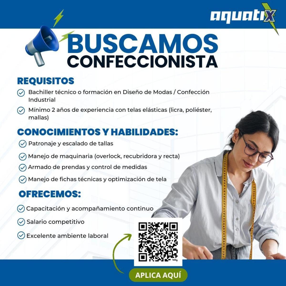 Buscamos confeccionista en Pichincha